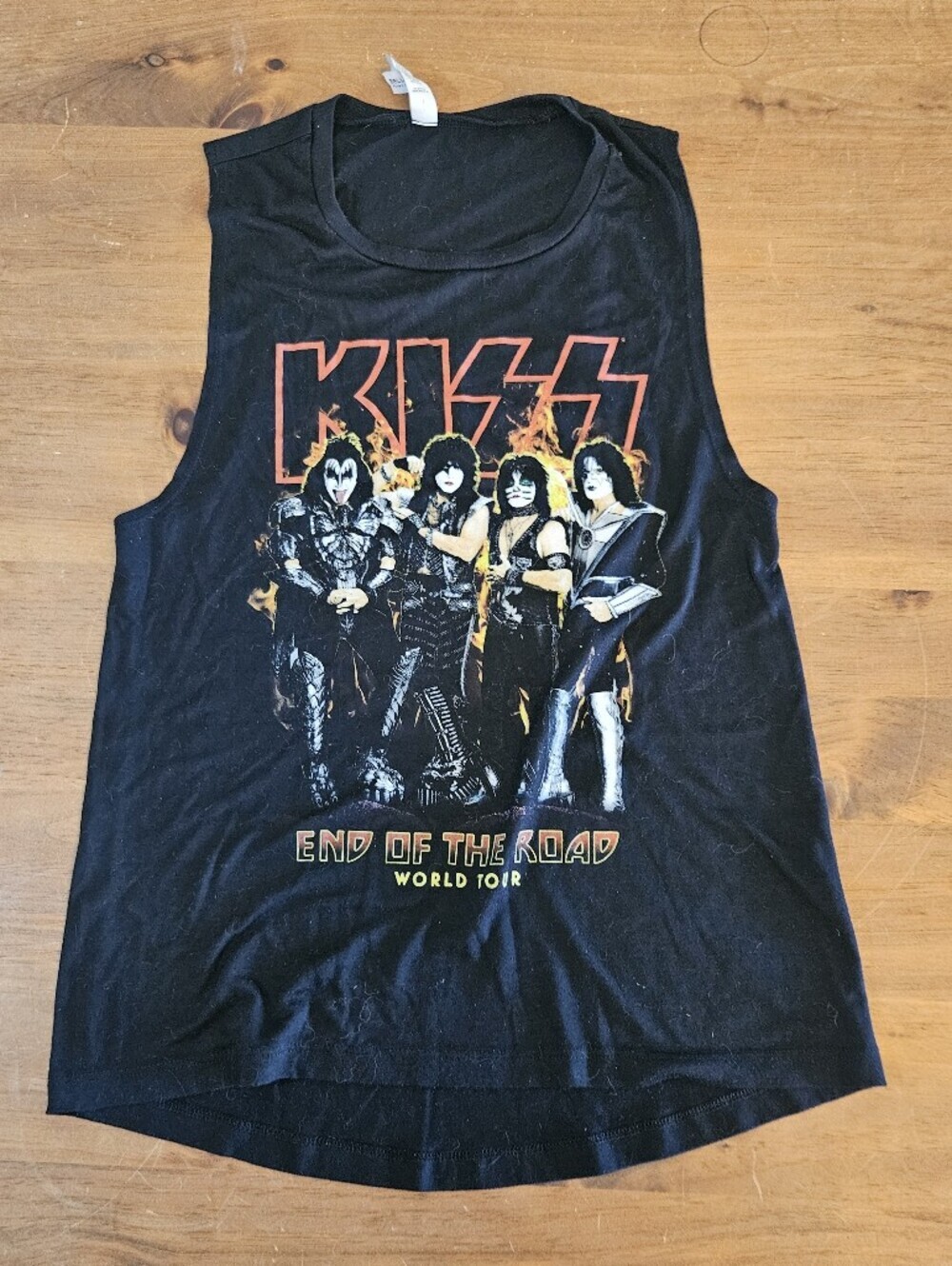 Bella Canvas Kiss Sleeveless Band Concert Tee Black Small
